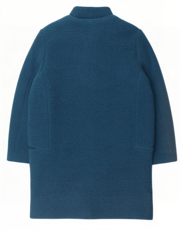 Zara Damen Mantel UK 14 Medium Marineblau Polyester