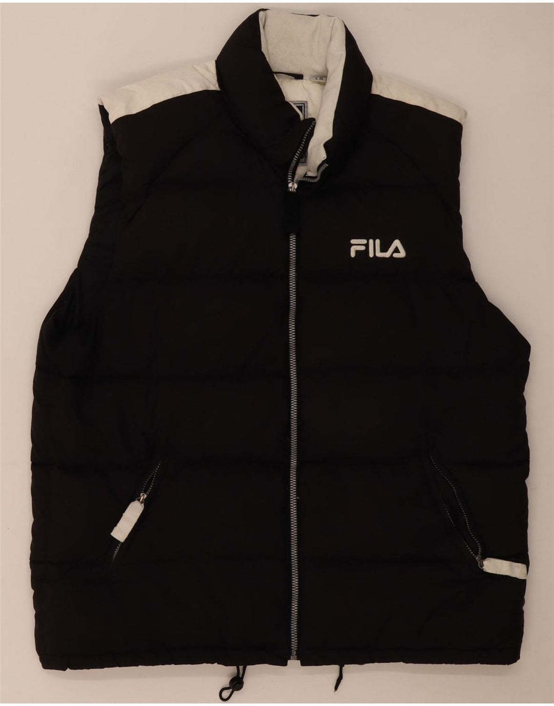 Fila Herren Wattierte Weste IT 56 XL Schwarz Colourblock Polyester
