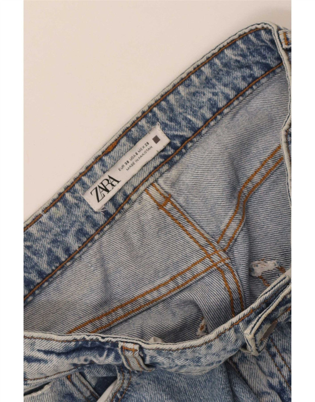 Zara Damen Tapered Jeans EU 38 Small W28 L27 Blau