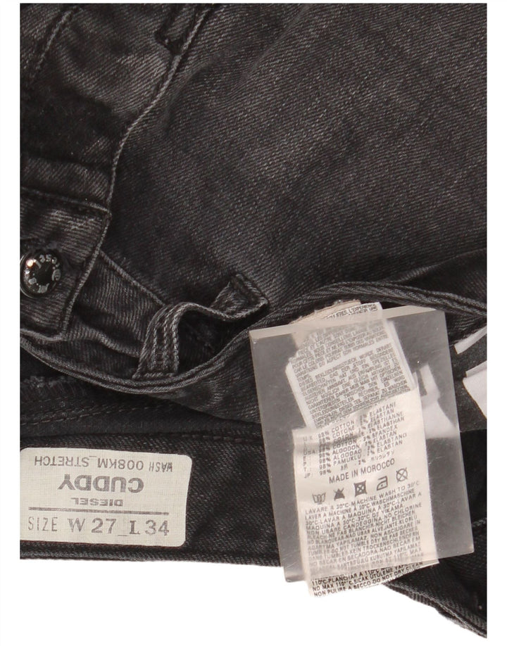 Diesel Damen Cuddy Slim Jeans W27 L28 Schwarze Baumwolle