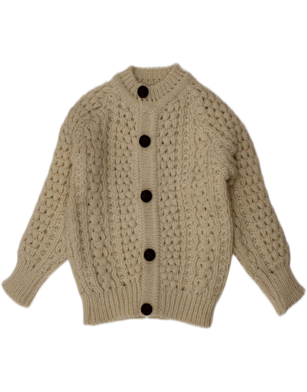 Cladyknit Strickjacke für Jungen, 3–4 Jahre, beige Wolle