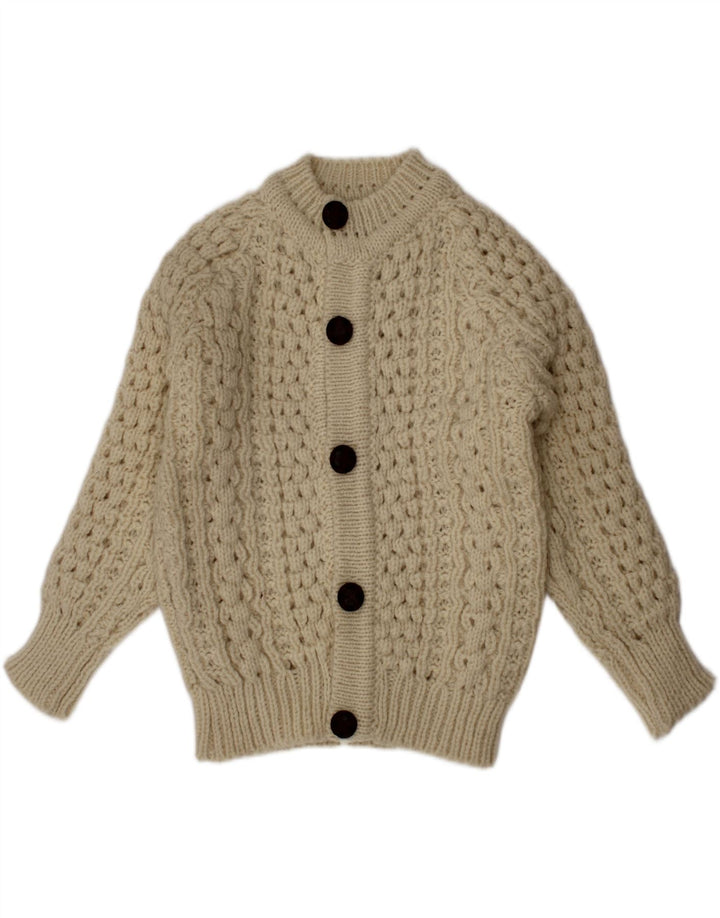 Cladyknit Strickjacke für Jungen, 3–4 Jahre, beige Wolle