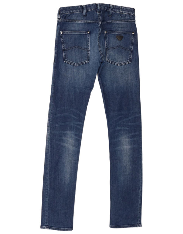 Emporio Armani Damen Skinny Jeans W28 L32 Blaue Baumwolle