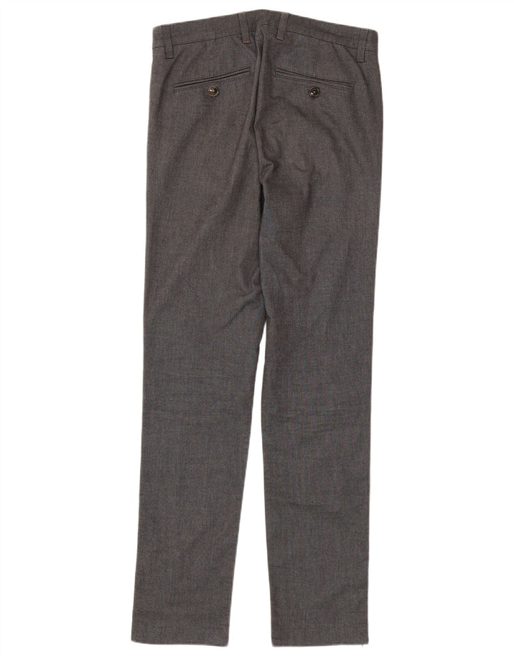 Ted Baker Slim-Anzughose für Herren, W30, L32, grau gefleckte Baumwolle