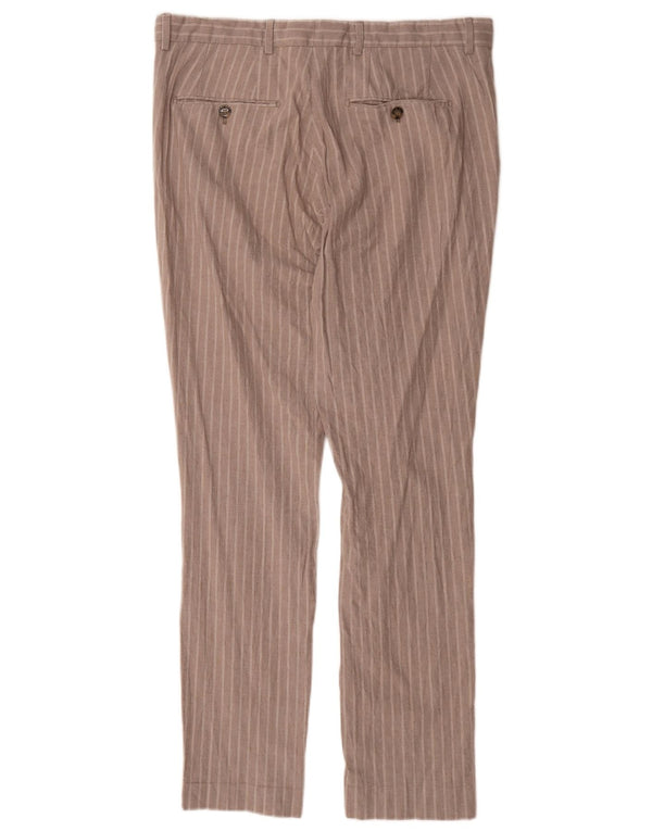 Jack & Jones Mens Slim Chino Trousers IT 52 XL W36 L31 Grey Striped