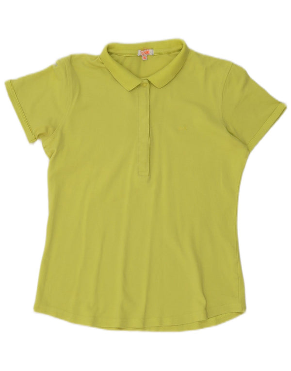 Sun68 Damen Poloshirt UK 18 XL Grüne Baumwolle