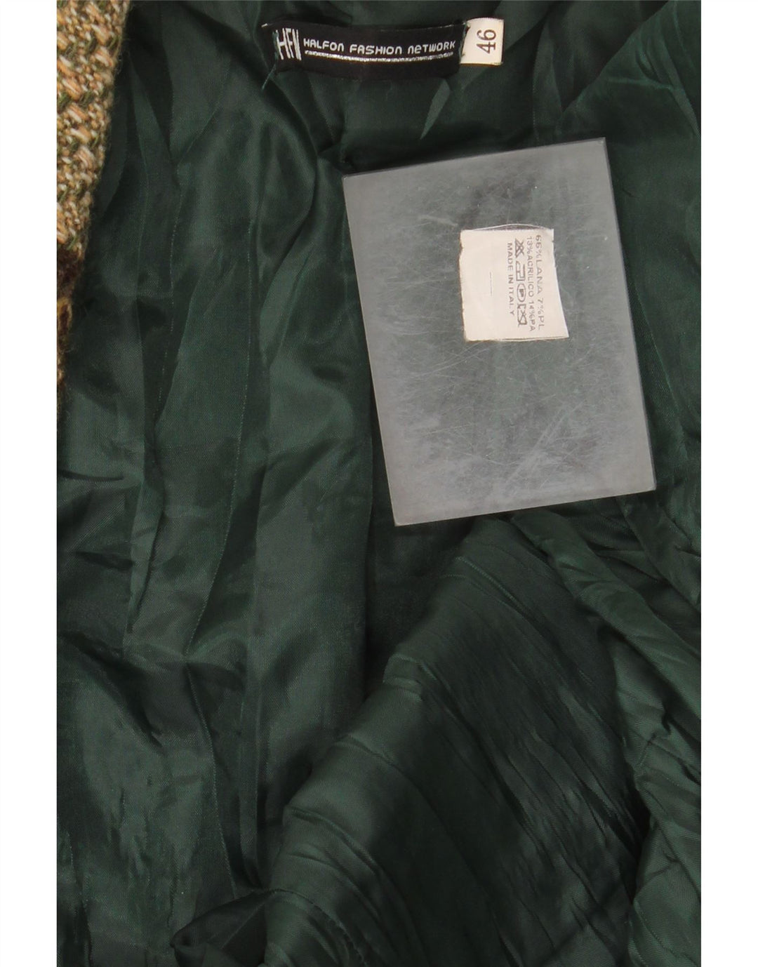 HALFON Damen-Blazer mit 2 Knöpfen, IT 46, groß, mehrfarbig, Patchwork