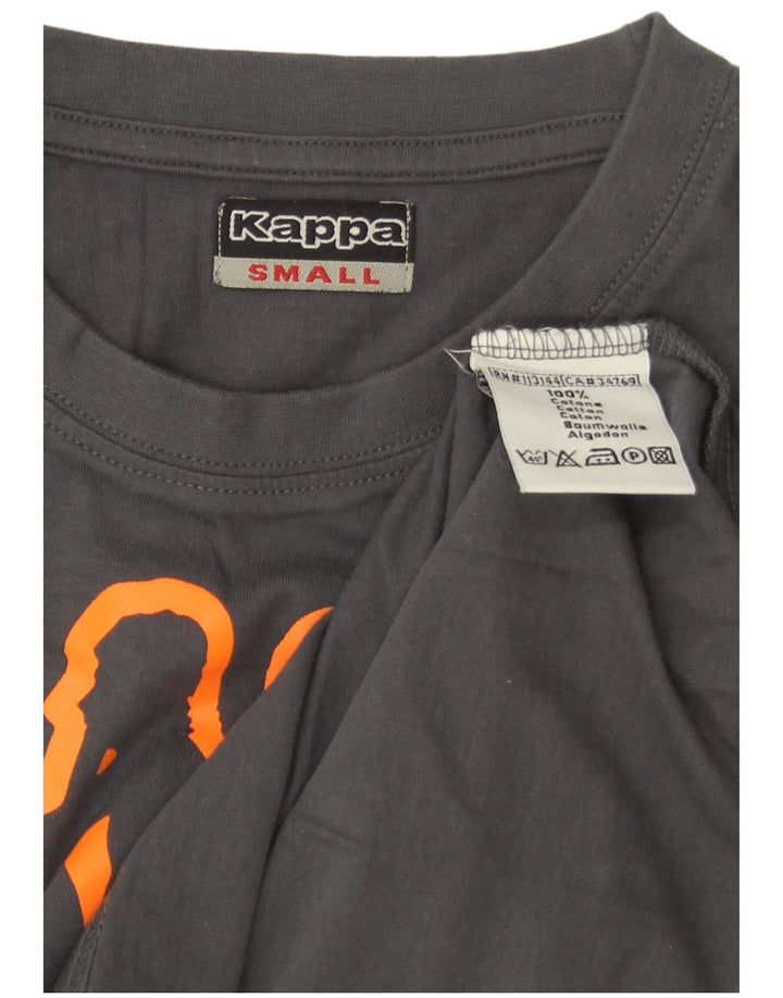 Kappa Herren-T-Shirt mit Grafik, Größe S, graue Baumwolle