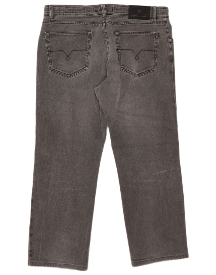 Pierre Cardin Herren Straight Jeans W38 L27 Graue Baumwolle