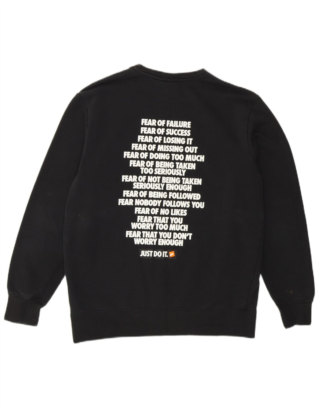 NIKE Herren-Sweatshirt mit Grafik, XS, schwarze Baumwolle