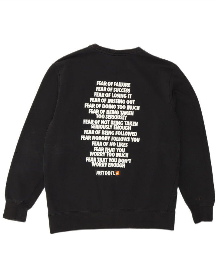 NIKE Herren-Sweatshirt mit Grafik, XS, schwarze Baumwolle