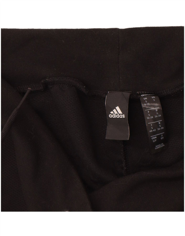 ADIDAS Damen Trainingshose UK 8/10 Small Schwarz Polyester