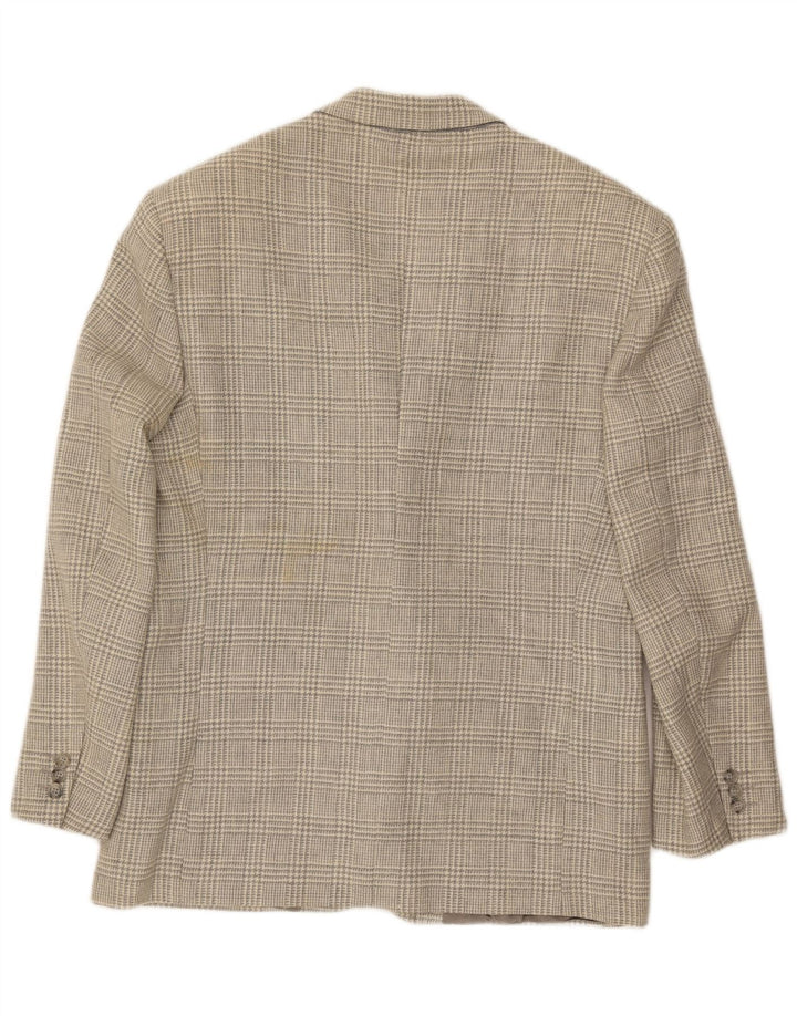 Vintage Herren 2-Knopf-Blazerjacke UK 40 Großer grauer Hahnentritt