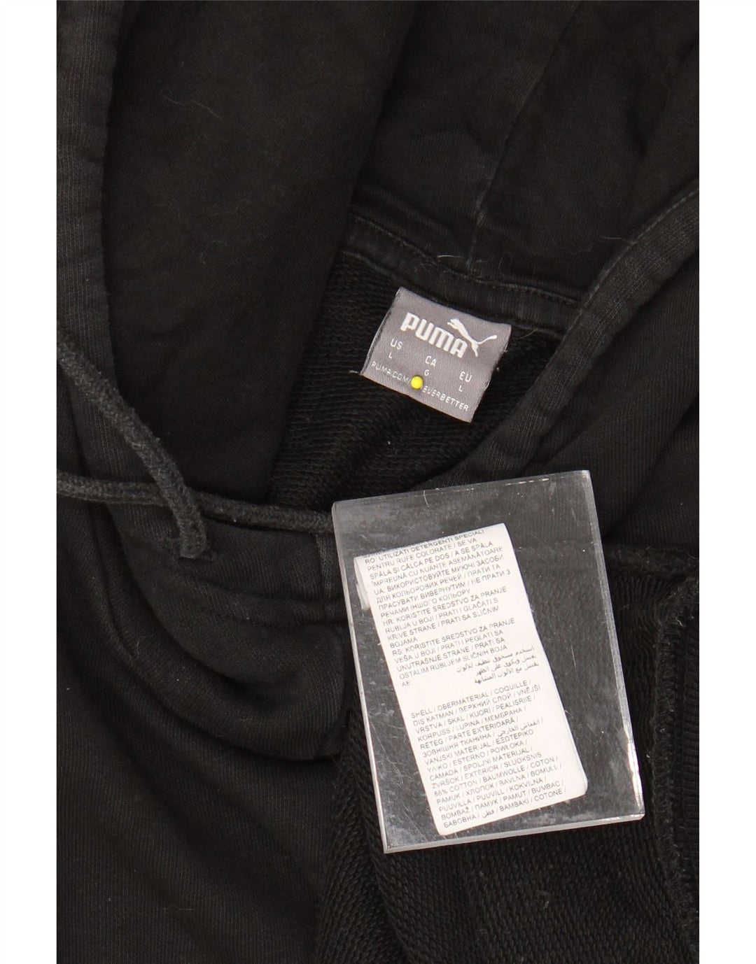 PUMA Damen Graphic Hoodie Pullover UK 16 Large Schwarz Colourblock Baumwolle