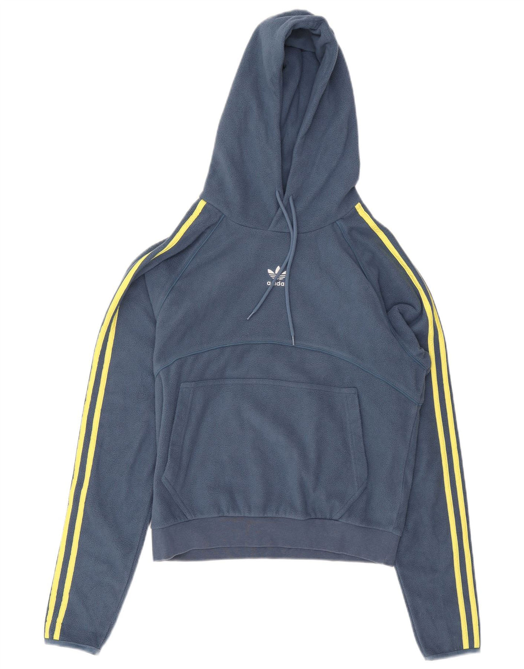 Adidas Damen Übergroßer Kapuzen-Fleecepullover UK 6 XS Blau Polyester
