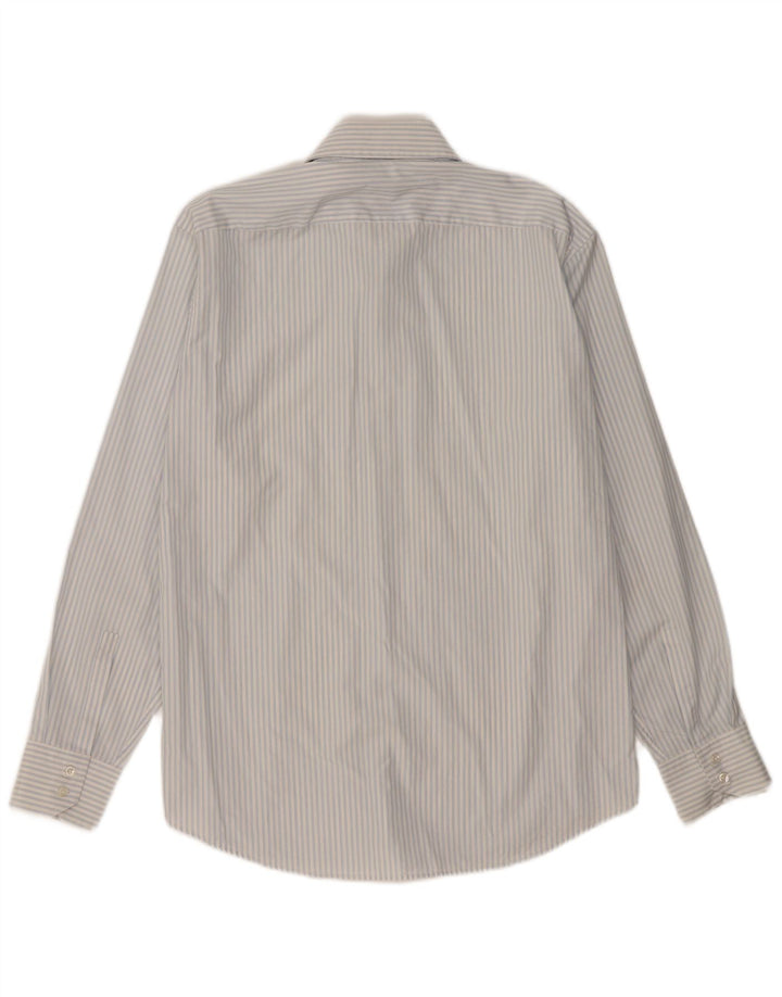 Hugo Boss Herren-Hemd mit normaler Passform, Größe 41 16, groß, blau gestreift