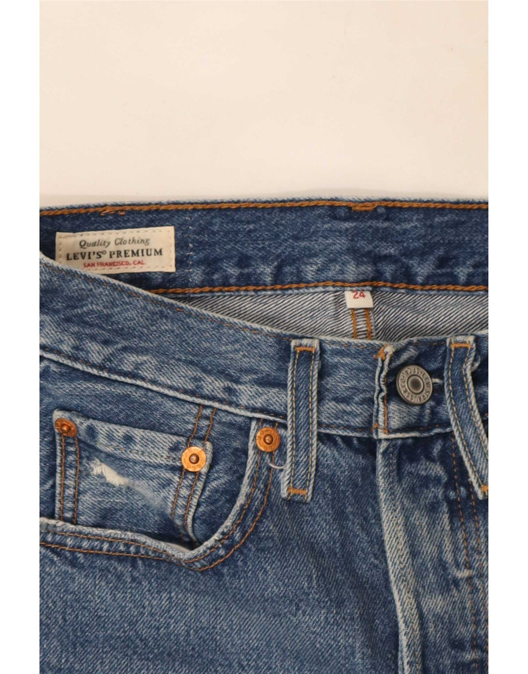 Levi's Damen Jeansrock W24 XS Blaue Baumwolle