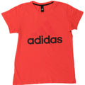 ADIDAS Damen Grafik T-Shirt Top UK 14 Mittelrot