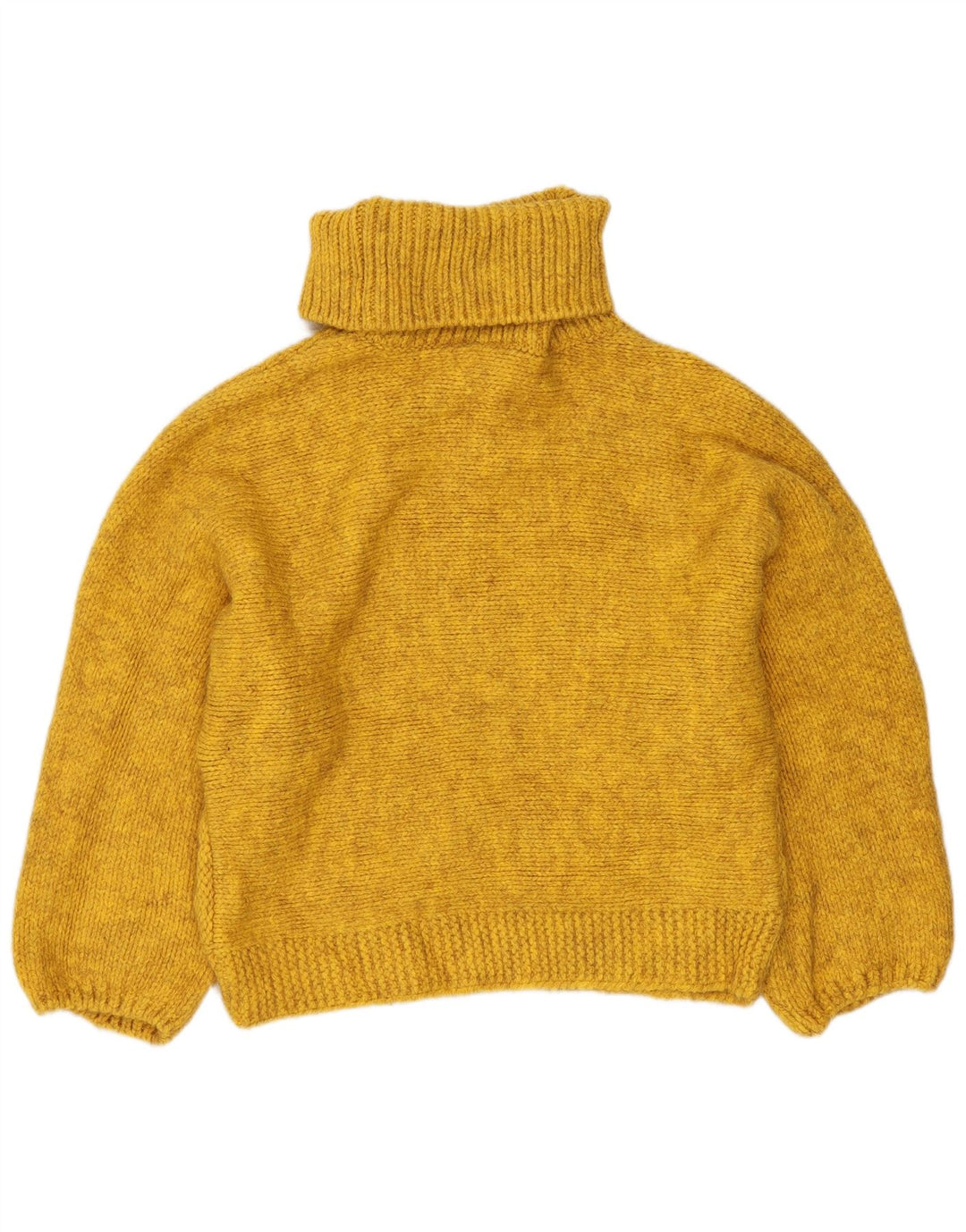MARKS & SPENCER Damen Crop Rollkragenpullover Pullover UK 10 Small Gelb