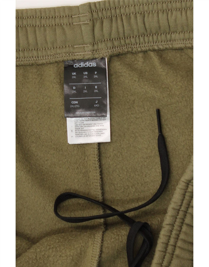 Adidas Herren-Trainingshose mit Grafik, 2XL, Khaki, Baumwolle