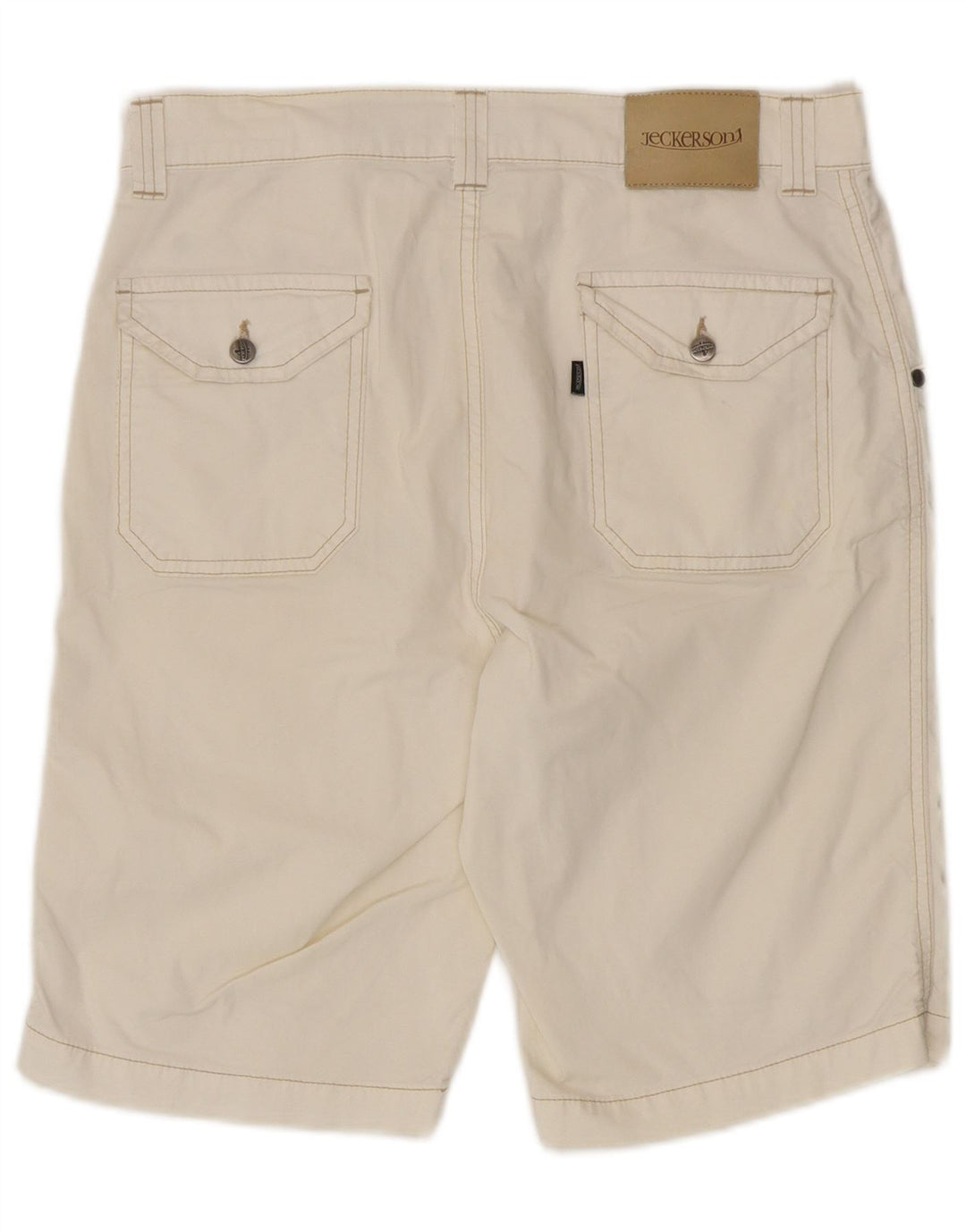Jeckerson Herren-Bermudashorts W32 Medium Off White Baumwolle