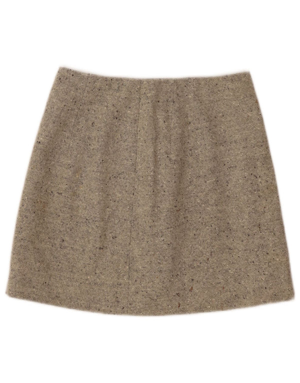 Vintage Damen Minirock W26 Klein Beige meliert