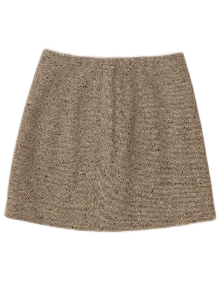Vintage Damen Minirock W26 Klein Beige meliert