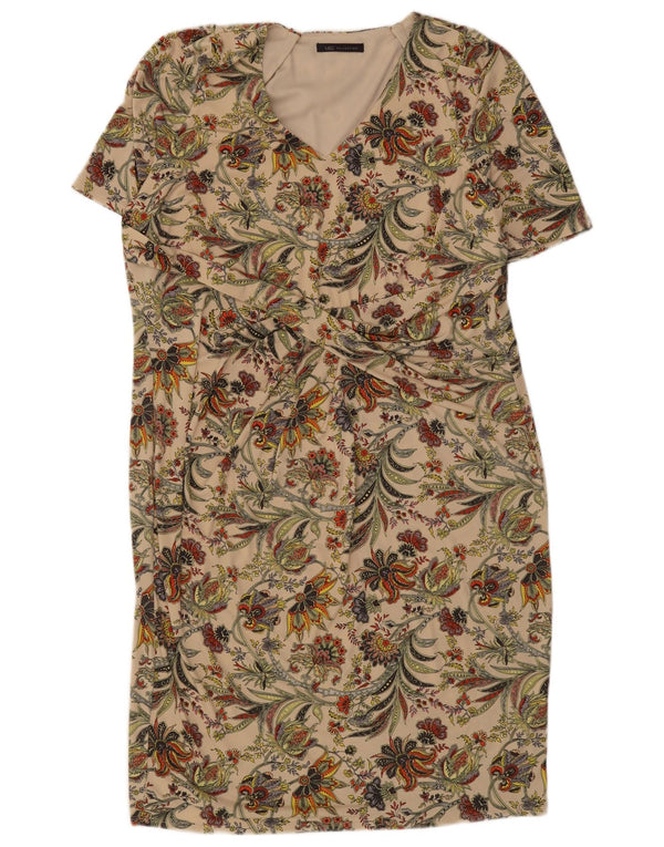 Marks & Spencer Damen Etuikleid UK 20 2XL Mehrfarbig geblümt