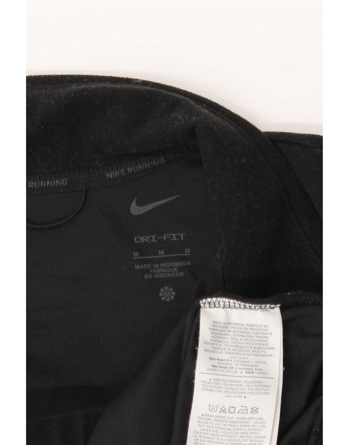 Nike Damen Dri Fit Graphic Fleecejacke UK 14 Mittelschwarzes Polyester