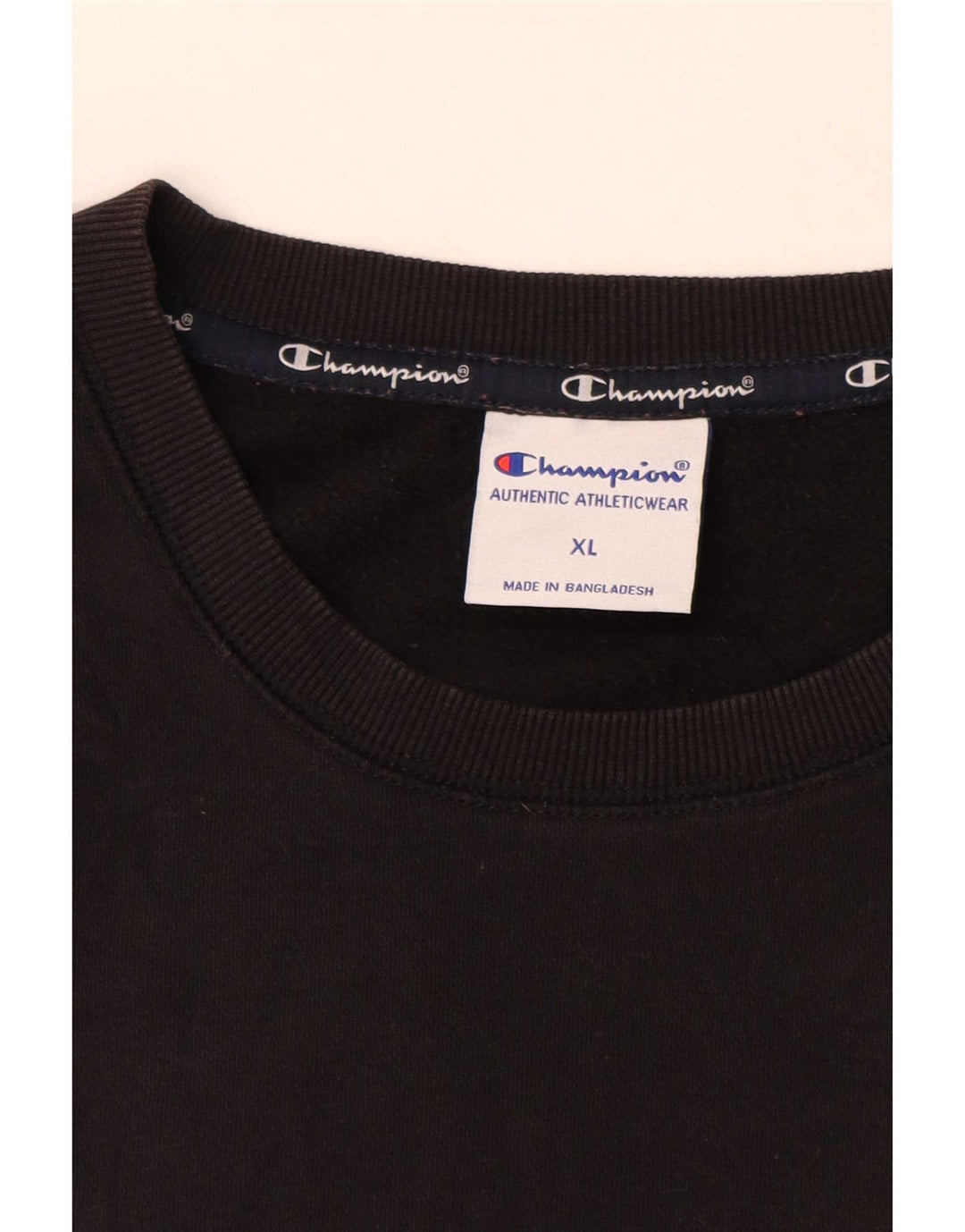 Champion Herren Grafik-Sweatshirt-Pullover XL aus schwarzer Baumwolle