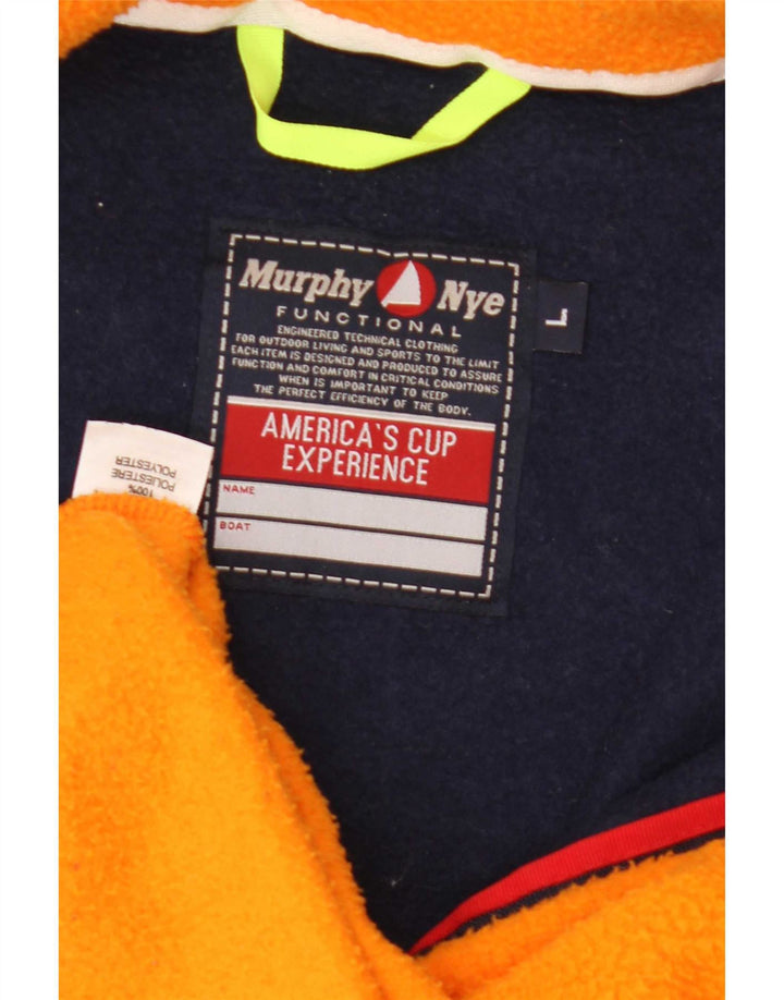 Murphy & Nye Herren-Fleecepullover mit Grafik, groß, mehrfarbig, Farbblock