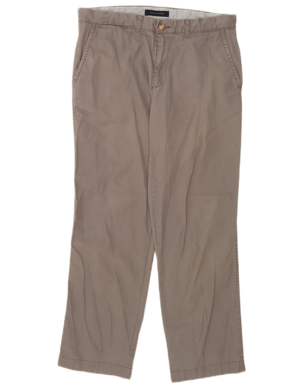 Tommy Hilfiger Herren-Chinohose mit normaler Passform, W34, L30, graue Baumwolle