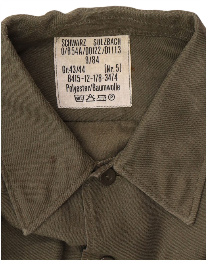 Vintage Herrenhemd Größe 43/44 XL Khaki Polyester