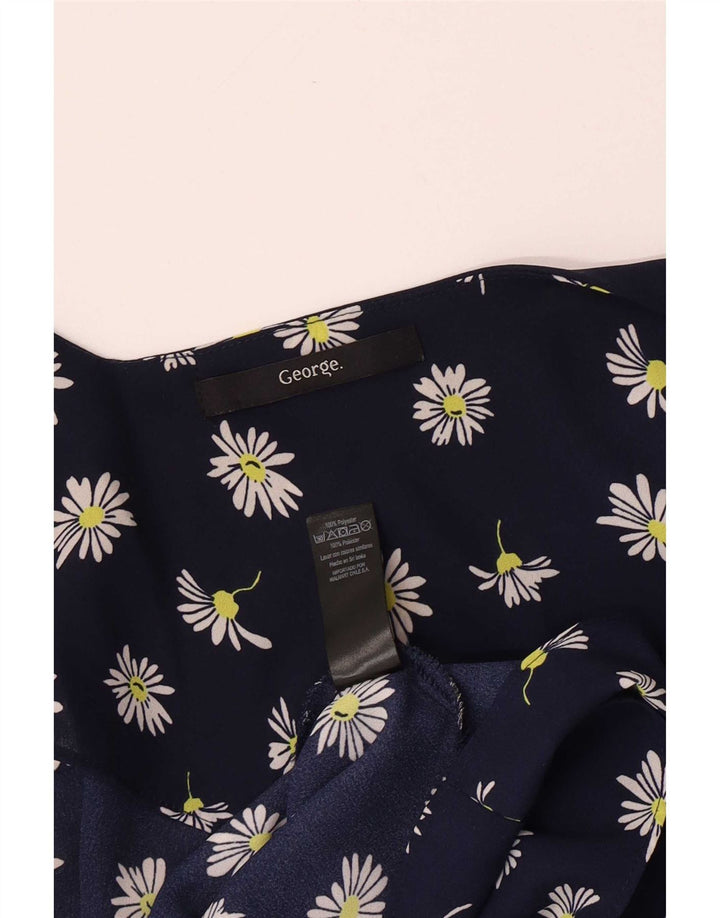 George Damen-Cami-Top, Größe 46, Marineblau, Blumenmuster, Polyester