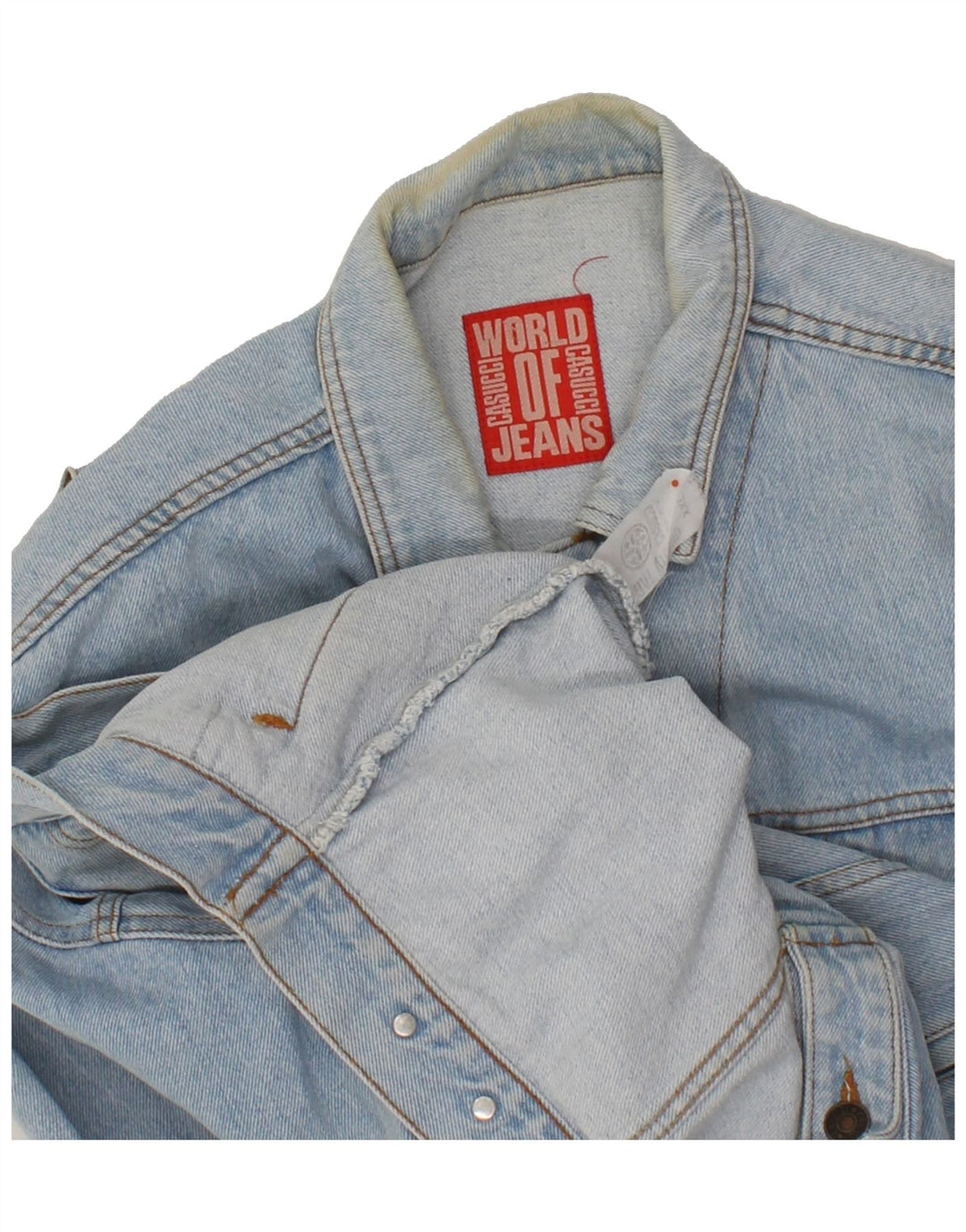 CASUCCI Herren Jeansjacke UK 44 2XL Blaue Baumwolle