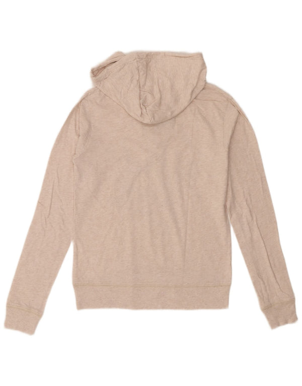 Hard Rock Cafe Damen Lissabon Grafik Kapuzenpullover UK 6 XS Beige Baumwolle