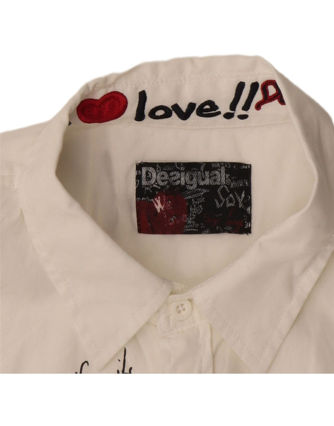 DESIGUAL Herren Grafikshirt Mittelweiß