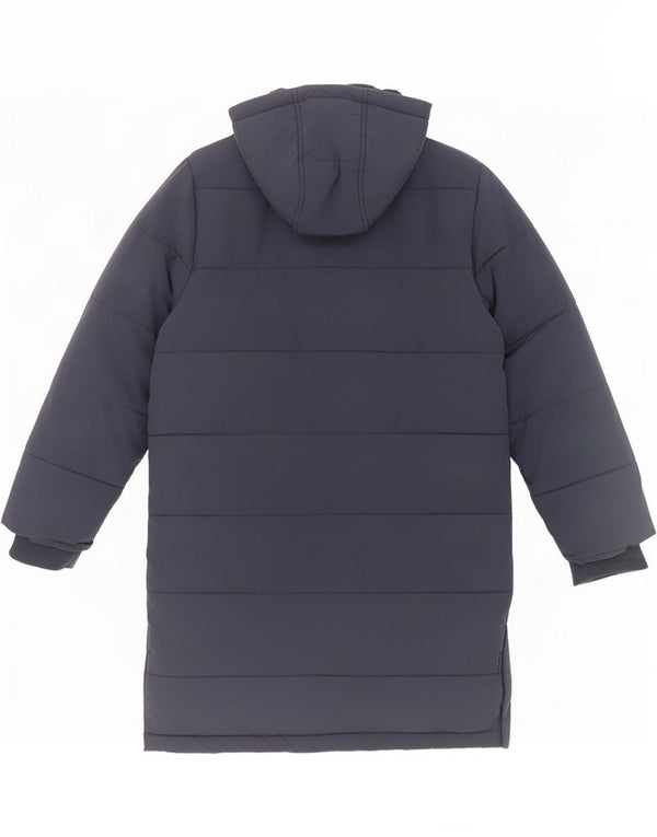 Lyle & Scott Wattierter Jungenmantel mit Kapuze, 10–11 Jahre, marineblaue Baumwolle