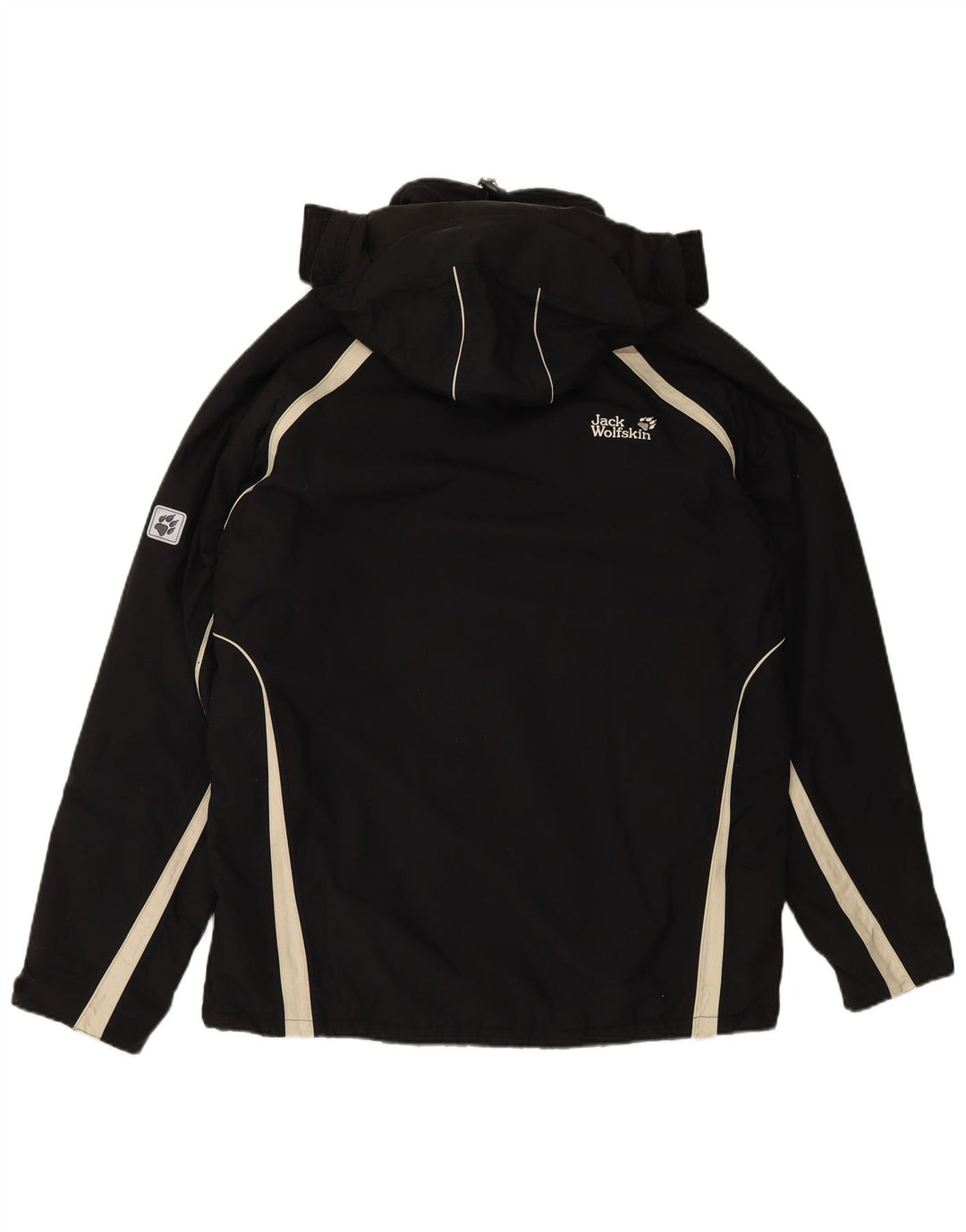 JACK WOLFSKIN Herren-Windjacke mit Kapuze, UK 44, XL, Schwarz, Farbblock