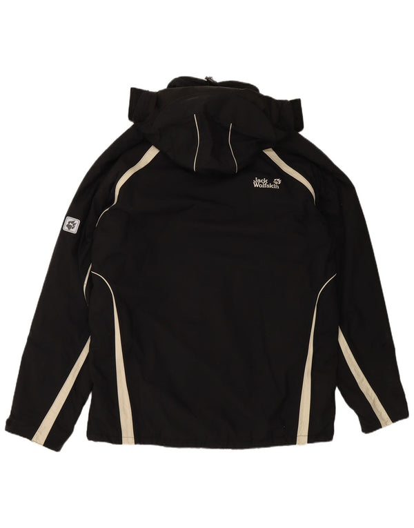 JACK WOLFSKIN Herren-Windjacke mit Kapuze, UK 44, XL, Schwarz, Farbblock