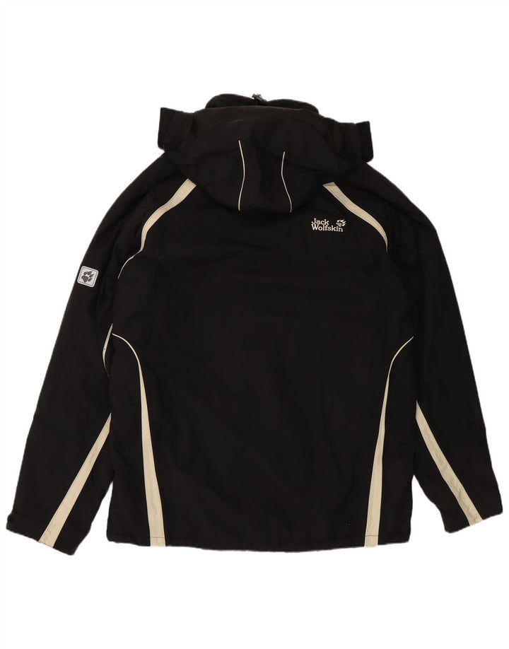 JACK WOLFSKIN Herren-Windjacke mit Kapuze, UK 44, XL, Schwarz, Farbblock