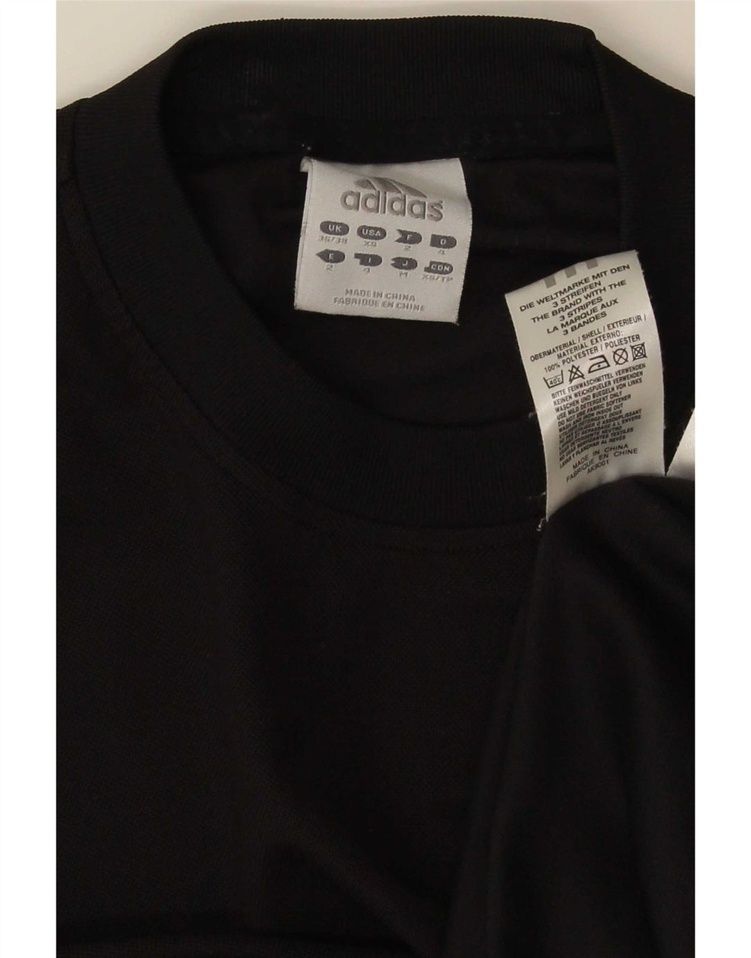 Adidas Herren T-Shirt Top UK 36/38 Small Schwarz Polyester