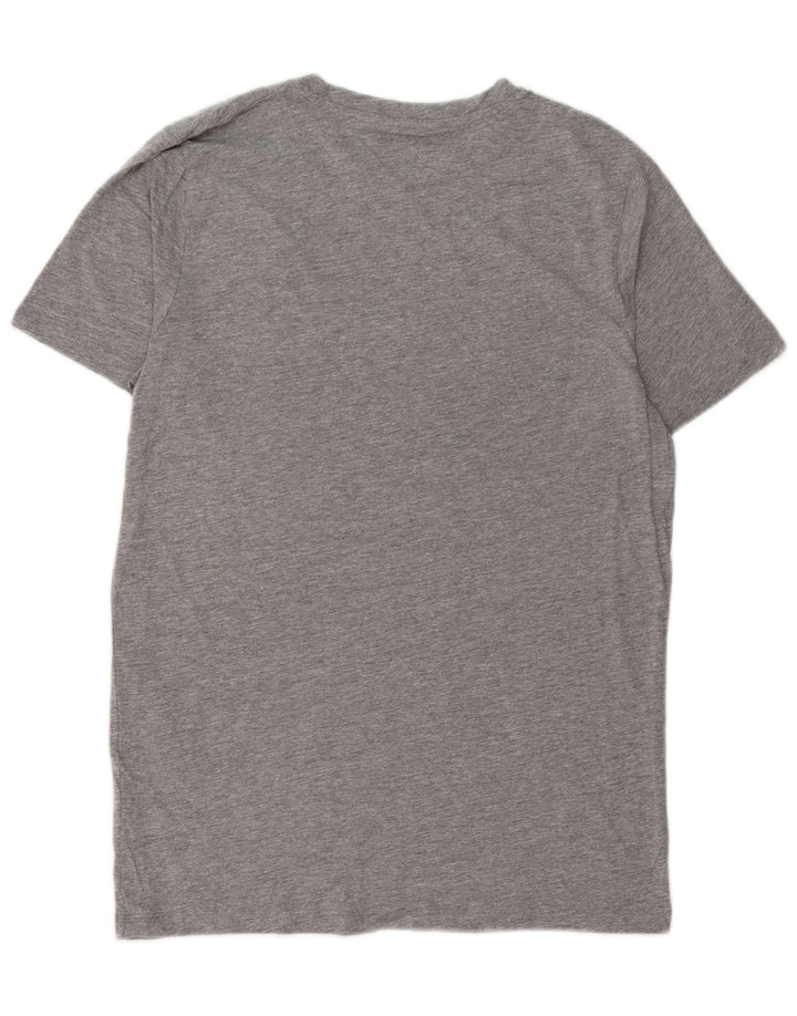 JACK & JONES Herren-T-Shirt mit Grafik, mittelgraue Baumwolle