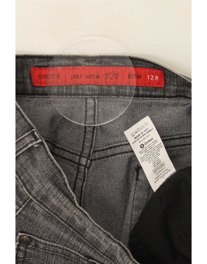 Marks & Spencer Damen Per Una Bootcut Jeans UK 12 Medium W30 L30 Grau