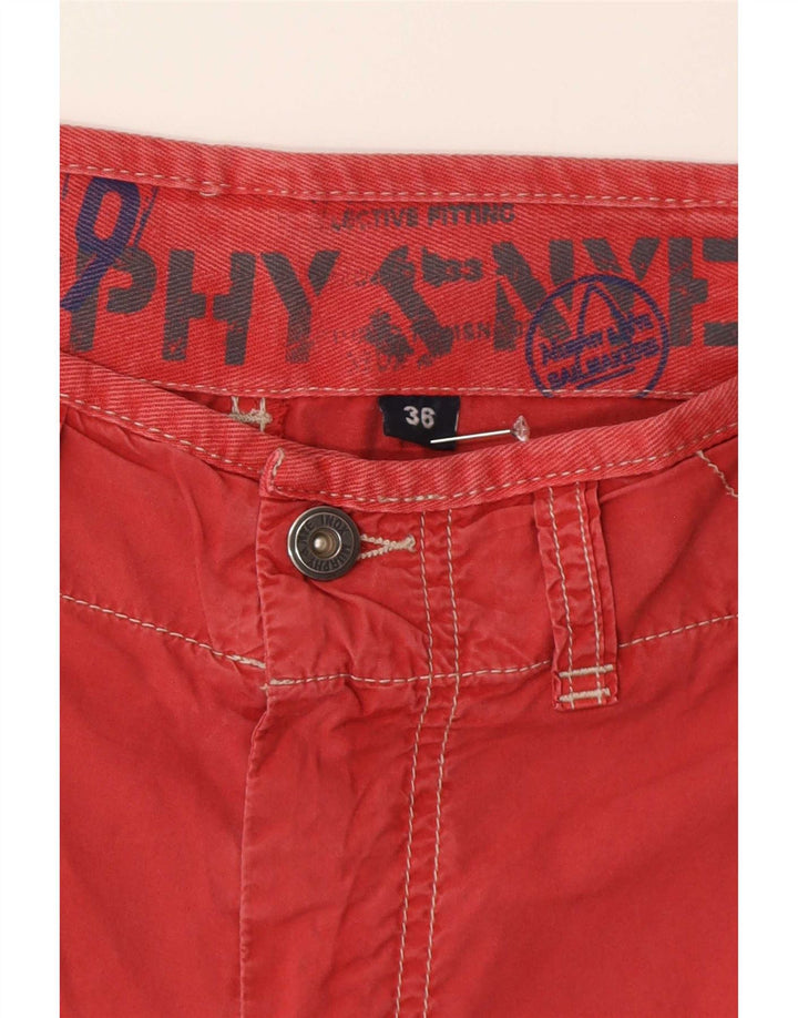 Murphy & Nye Herren-Chinoshorts W36, Größe L, Rot, Baumwolle