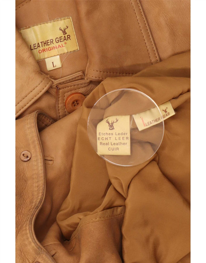 Vintage Herren Lederjacke UK 40 Large Beige