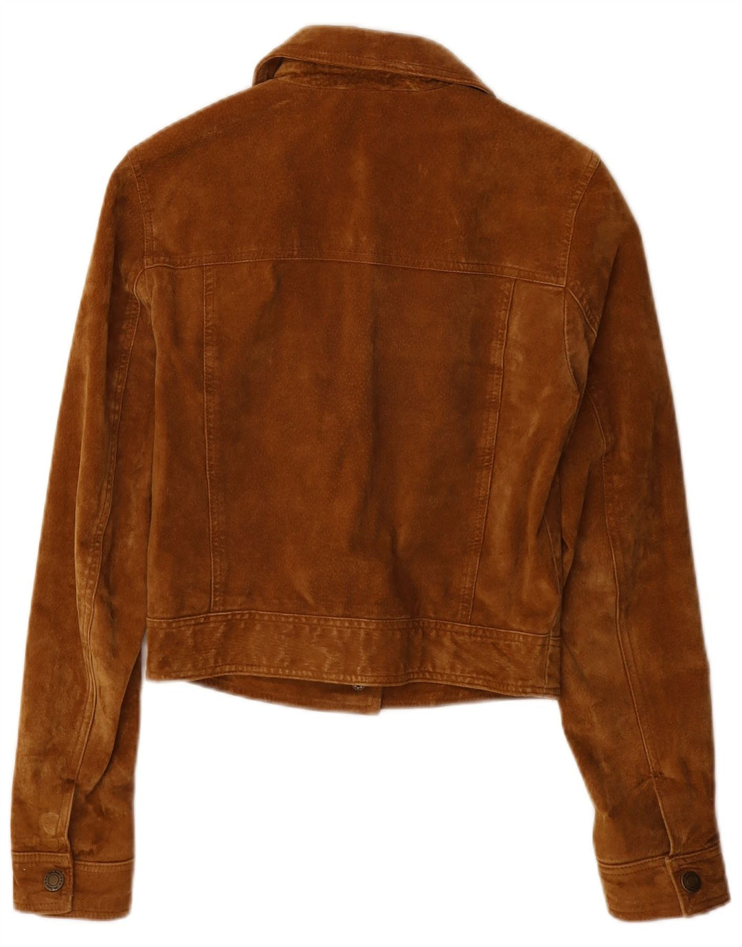 John Baner Damen Wildlederjacke UK 8 Small Braunes Leder