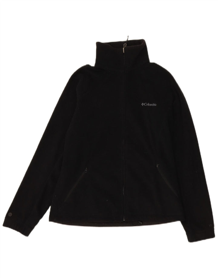 COLUMBIA Womens Fleece Jacket UK 14 Medium Black Polyester