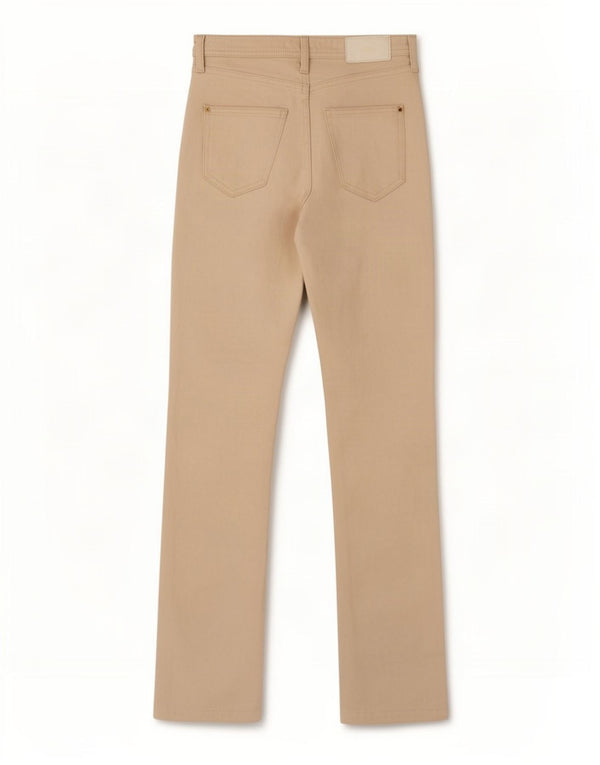 Zara Damen High Rise Straight Jeans EU 34 2XS W24 L31 Beige Baumwolle