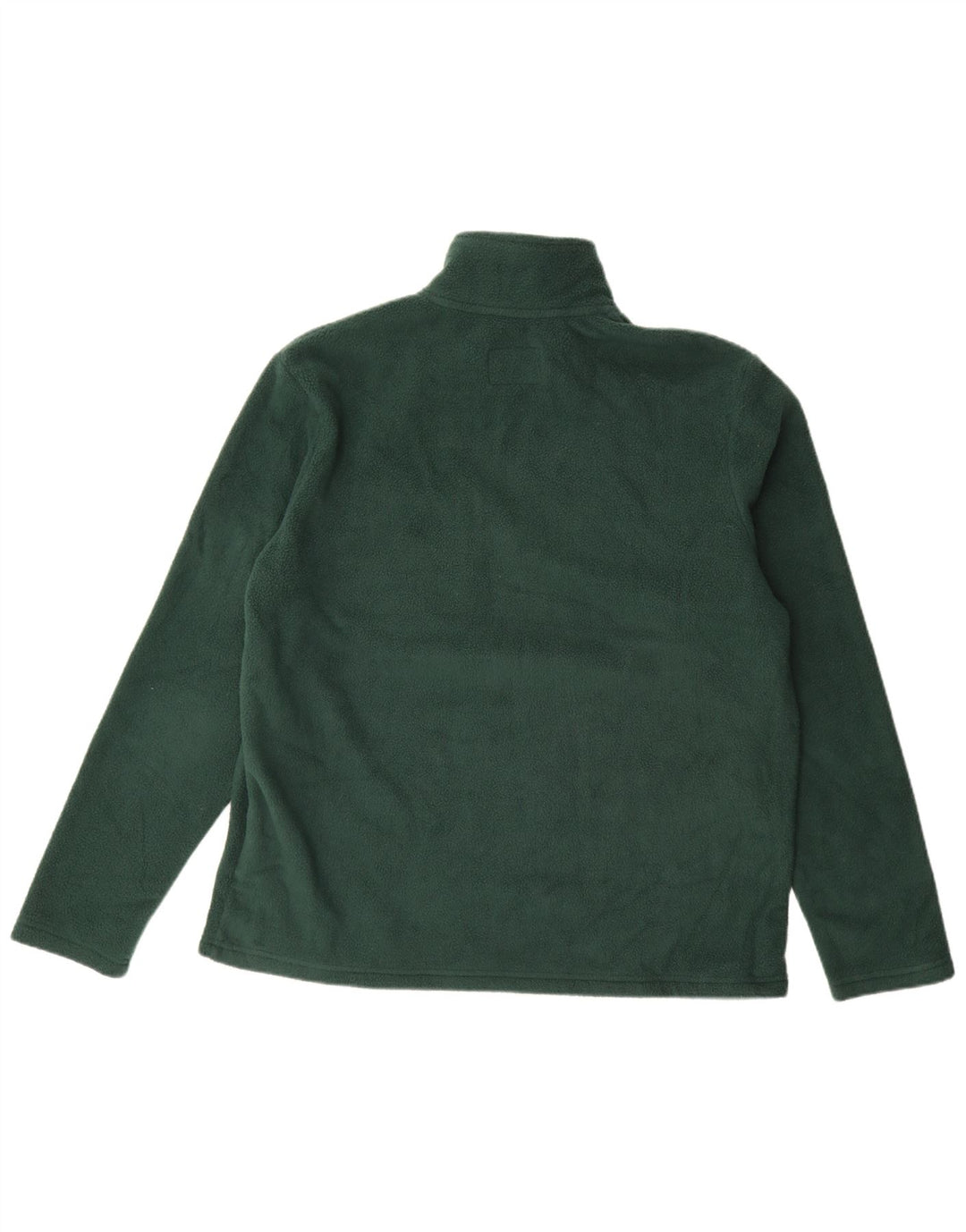 Marks & Spencer Herren-Fleecepullover mit Reißverschluss am Hals, groß, grünes Polyester